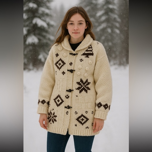 Oversized cowichan sweater Unisex - Picture 1 of 3